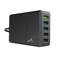 Green Cell ChargeSource 5 - Netzteil - 52 Watt - 2.4 A - Apple Fast Charge, GC Ultra Charge, Huawei Fast Charge, QC 3.0, AFC - 5 Ausgabeanschlussstellen (USB) - Schwarz