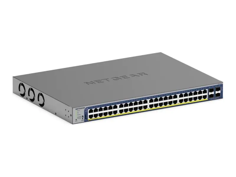 Netgear Smart GS752TXP - V3 - Switch - L3 Lite - Smart - 48 x 10/100/1000 (PoE+) + 4 x SFP+ - Desktop, an Rack montierbar - PoE+ (380 W)