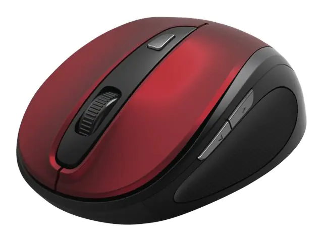 Hama MW-400 - Maus - optisch - 6 Tasten - kabellos - kabelloser Empfänger (USB) - Rot