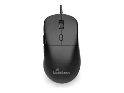MEDIARANGE Maus 6 Tasten kabelge. USB-C 800-2400 dpi sw - Maus - 6 Tasten