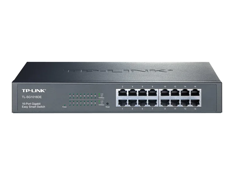 TP-Link JetStream TL-SG1016DE - Switch - managed - 16 x 10/100/1000 - an Rack montierbar TP-Link JetStream TL-SG1016DE - Switch - managed - 16 x 10/100/1000 - an Rack montierbar