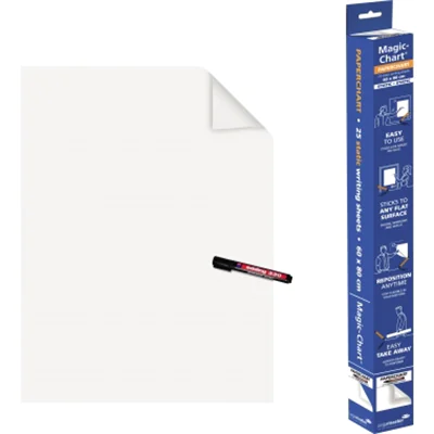 LEGAMASTER Magic-Chart Paperchart Folie 60x80cm, Weiß, Polypropylen (PP), 600 mm, 800 mm, 598 g, 62 mm 7-159400