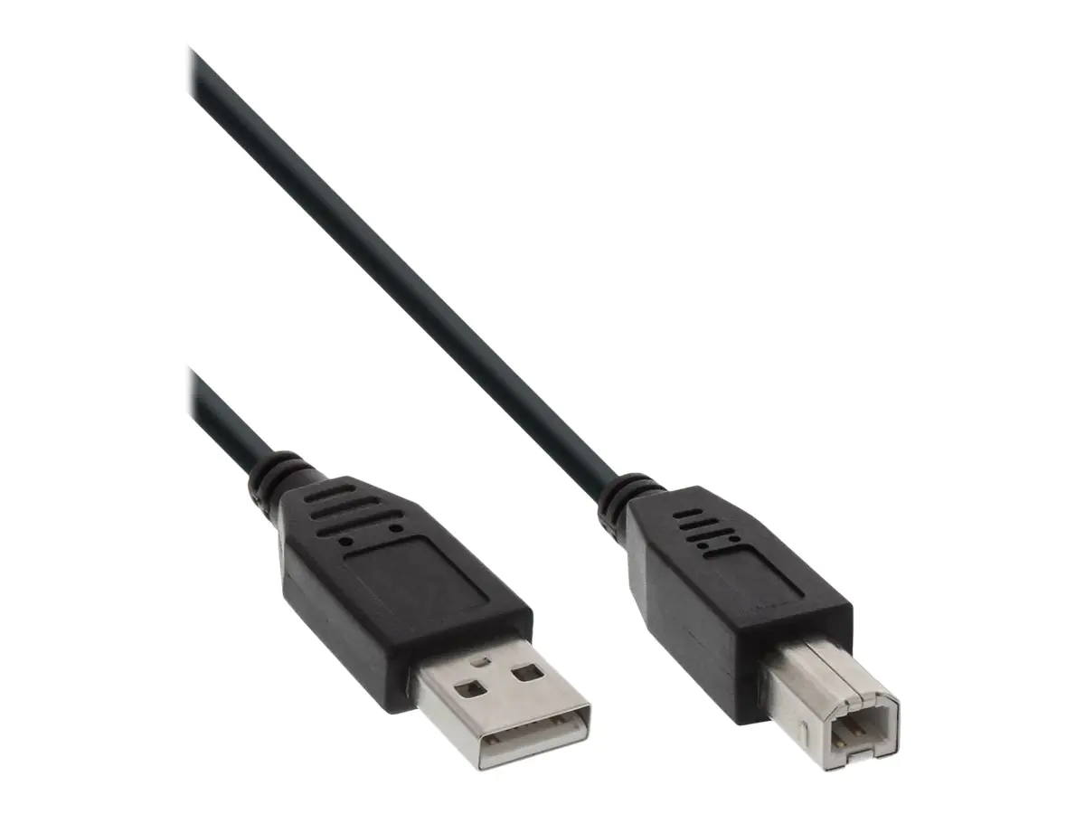InLine - USB-Kabel - USB Typ B (M) zu USB (M) - USB 2.0 - 30 cm - Schwarz