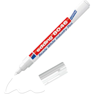EDDING 8046 - Industrie Permanent Marker 1-3 mm weiß 4-8046049