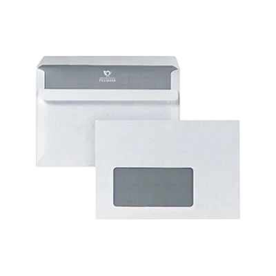 POSTHORN Briefumschlag DIN C6 162 x 114 mm (B x H) mit Fenster 75g/m² mit Selbstklebung Papier weiß 1.000 St./Pack.