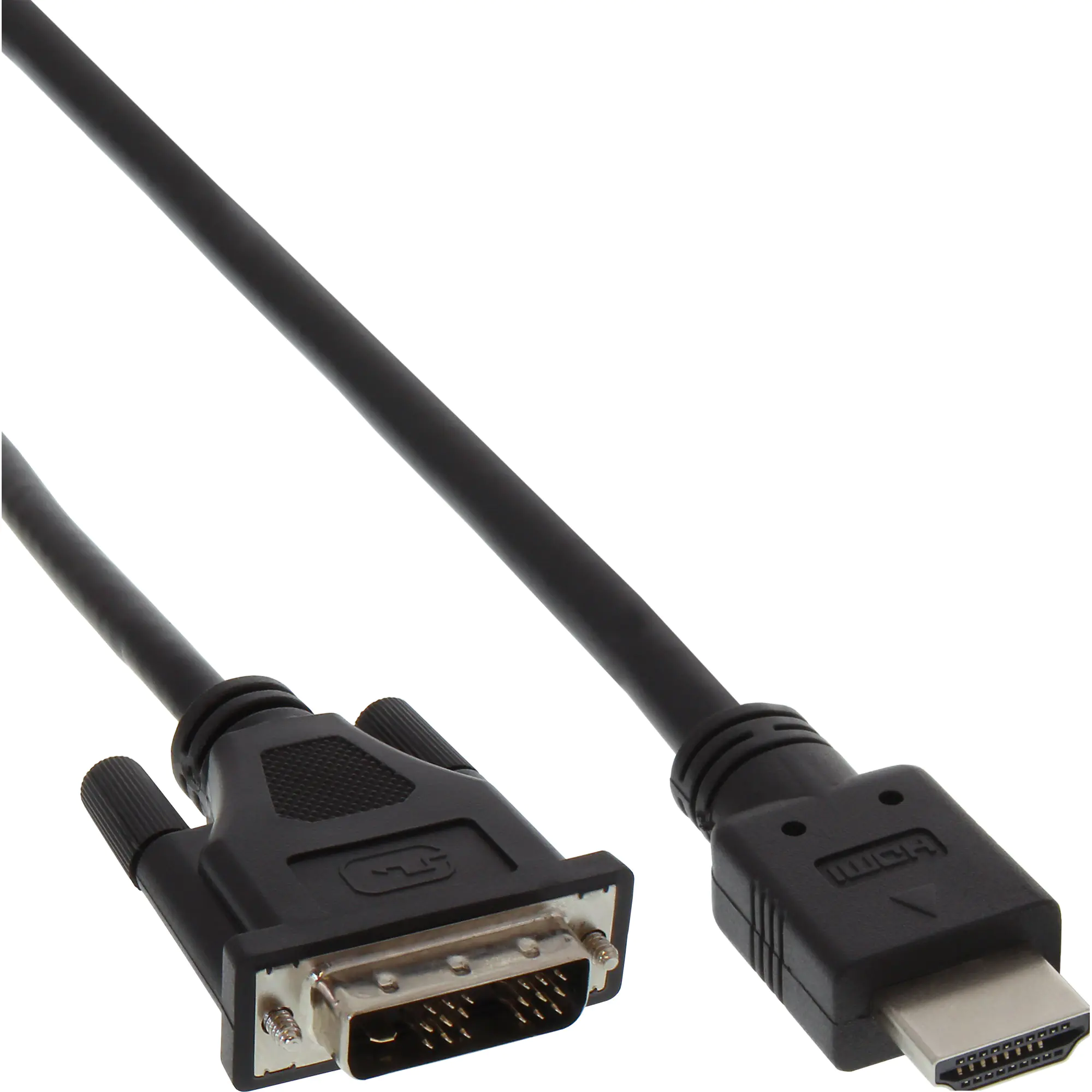 InLine - Videokabel - DVI-D (M) bis HDMI (M) - 50 cm - Schwarz - Daumenschrauben InLine - Videokabel - DVI-D (M) bis HDMI (M) - 50 cm - Schwarz - Daumenschrauben