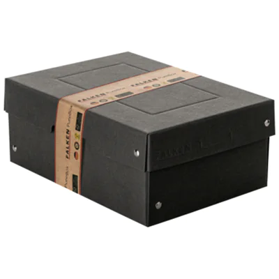 Falken Aufbewahrungsbox PureBox Black 18 x 10 x 25 cm (B x H x T) DIN A5 Pappe schwarz