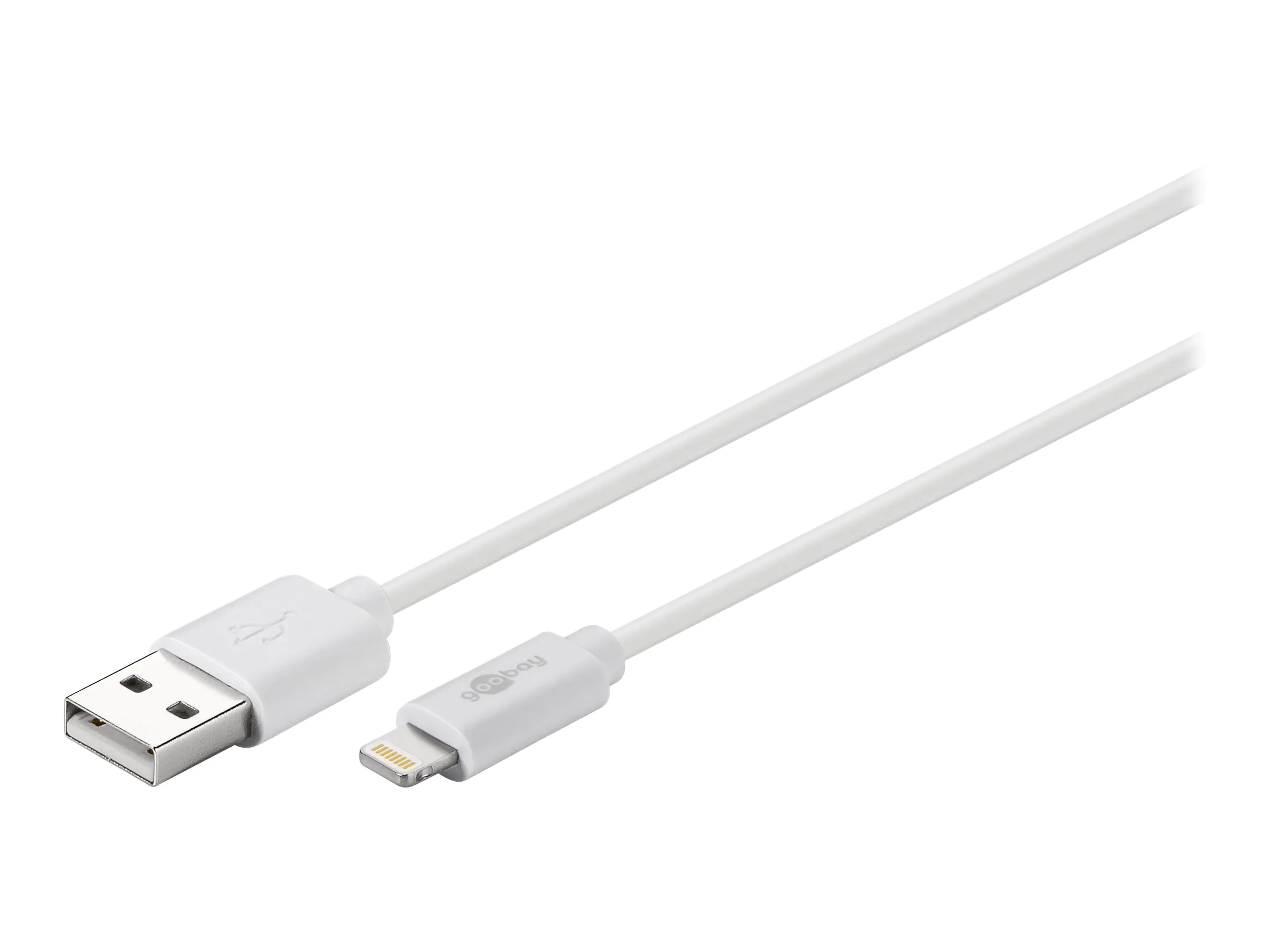 goobay - Lightning-Kabel - Lightning (M) bis USB (M) - 1 m - weiß - für Apple iPad/iPhone/iPod (Lightning)