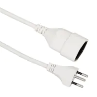 VALUE - Spannungsversorgungs-Verlängerungskabel - T12 (M) zu T13 (W) - 250 V - 10 A - 5 m - weiß - Schweiz