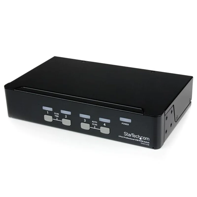 StarTech 4 Port VGA USB KVM Switch mit Hub - VGA KVM Umschalter für 4 PC's - Desktop KVM Switch mit 4x USB 2.0, 1x VGA Buchse - KVM-Switch - 4 x KVM port(s) - 1 lokaler Benutzer - Desktop - für P/N: SV431RACK, SVUSB2N1_10, SVUSB2N1_15, SVUSB2N1_6 StarTech 4 Port VGA USB KVM Switch mit Hub - VGA KVM Umschalter für 4 PC's - Desktop KVM Switch mit 4x USB 2.0, 1x VGA Buchse - KVM-Switch - 4 x KVM port(s) - 1 lokaler Benutzer - Desktop - für P/N: SV431RACK, SVUSB2N1_10, SVUSB2N1_15, SVUSB2N1_6