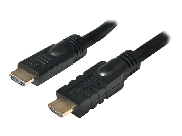 LogiLink Active HDMI High Speed Cable - HDMI mit Ethernetkabel - HDMI (S) bis HDMI (S) - 20 m - Schwarz - aktiv, geformt, 4K Unterstützung