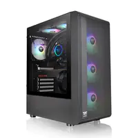 Thermaltake S Series S200 TG ARGB - Mid tower - ATX - Seitenteil mit Fenster (gehärtetes Glas) - keine Spannungsversorgung (PS/2) - Schwarz - USB/Audio
