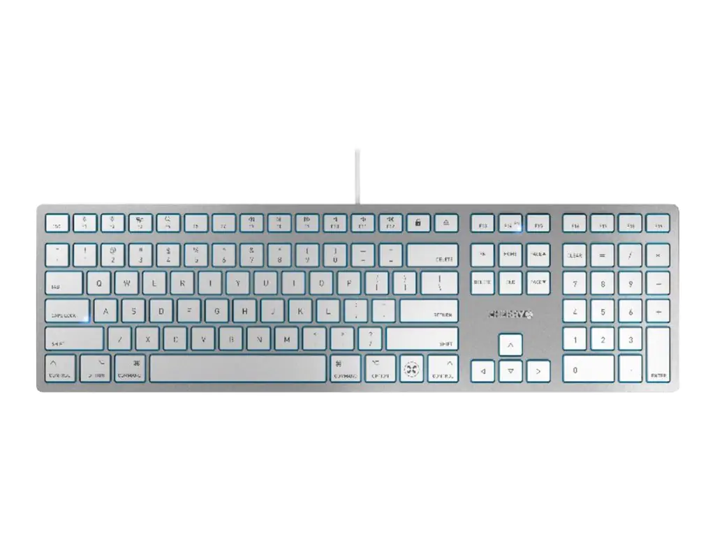 CHERRY KC 6000C FOR MAC - Tastatur - USB-C - USA - Tastenschalter: CHERRY SX - Silber