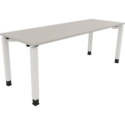 Schreibtisch Vierfuß Quadratrohr B2000xT700xH680-820 ws/Lichtgrau Schreibtisch Vierfuß Quadratrohr B2000xT700xH680-820 ws/Lichtgrau