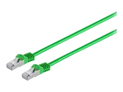 exertis Connect - Patch-Kabel - RJ-45 (M) zu RJ-45 (M) - 3 m - S/FTP - CAT 6a - halogenfrei, geformt, ohne Haken - grün