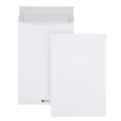 SECURITEX® Faltentasche Expander DIN B4 250 x 353 mm (B x H) ohne Fenster 130g/m² mit Haftklebung Papier/Folie weiß 100 St./Pack.