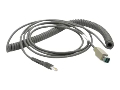 Zebra - USB- / Stromkabel - 5 - 12 V - 4.57 m - gewickelt - für Symbol DS4308, DS7708; Digital Scanner DS9308; Zebra DS4608, DS7708, DS9208, LI2208