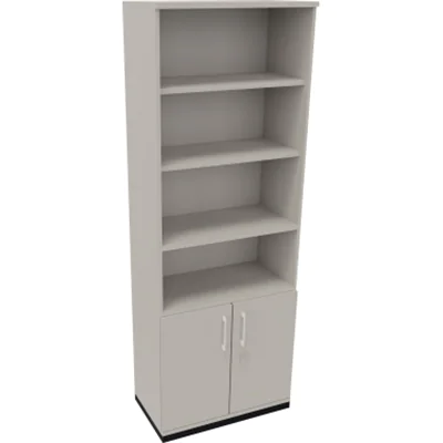 Kombischrank 2OH Tür 4OH Regal B800xT442xH2221mm an/Lichtgrau