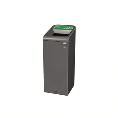 Rubbermaid Abfallsammelsystem 49,5 x 97,5 x 36,7 cm (B x H x T) 57l 1 Sortierfach Stahl, verzinkt grau/grün