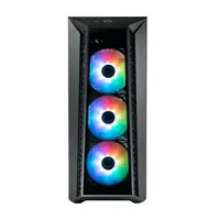 CoolerMaster MasterBox 520 - Mid tower - ATX - Seitenteil mit Fenster (gehärtetes Glas) - keine Spannungsversorgung (ATX) - Schwarz - USB/Audio