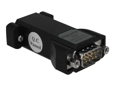 DeLock Converter 1 x Serial RS-232 DB9 female to 1 x Serial LVTTL / LVCMOS 3.3 V DB9 male with ESD protection 3 kV and extended temperature range - Serieller Adapter - RS-232 - seriell x 1 - Schwarz
