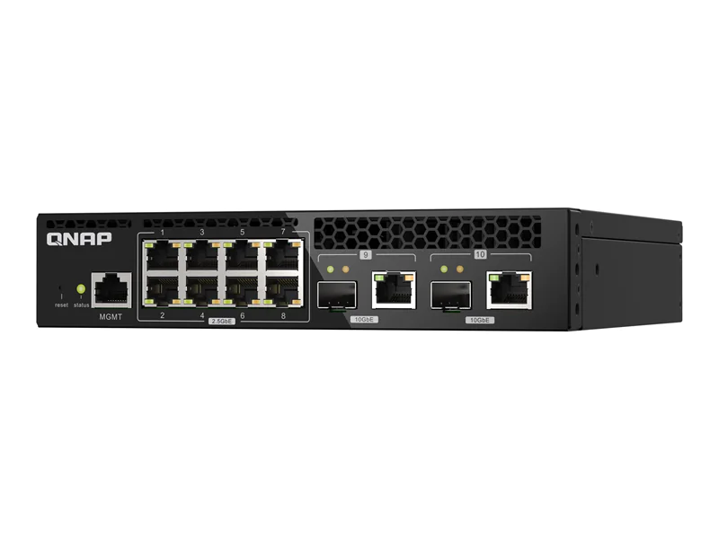 QNAP QSW-M2108R-2C - Switch - managed - 8x 2.5GBase-T + 2x combo 10 Gigabit SFP+/RJ-45