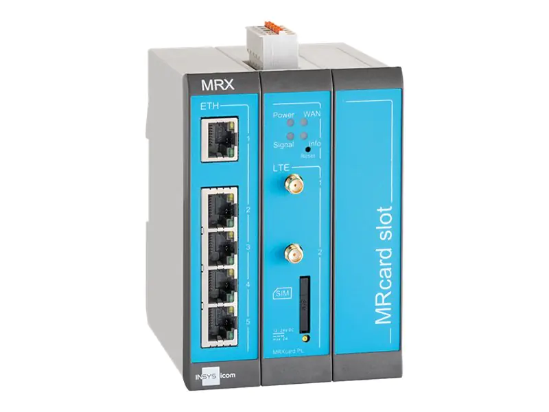 INSYS icom MRX MRX3 LTE - Router - WWAN 5-Port-Switch - an DIN-Schiene montierbar