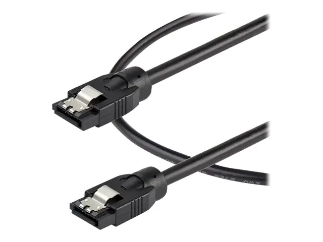 StarTech 0.6 m Round SATA Cable - Latching Connectors - 6Gbs SATA Cable - SATA-Kabel - Serial ATA 150/300/600 - SATA (R) eingerastet zu SATA (R) eingerastet - 60 cm - rund - Schwarz