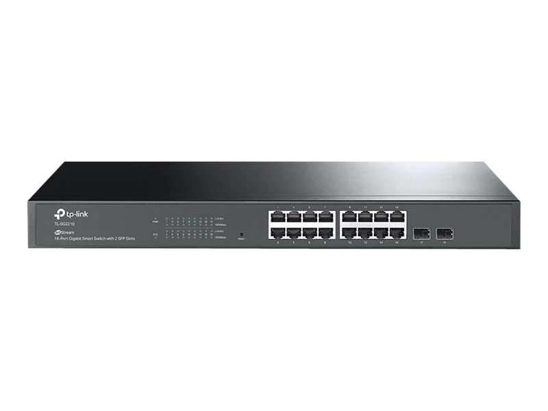TP-Link JetStream TL-SG2218 - V1 - Switch - Smart - 16 x 10/100/1000 + 2 x SFP - an Rack montierbar TP-Link JetStream TL-SG2218 - V1 - Switch - Smart - 16 x 10/100/1000 + 2 x SFP - an Rack montierbar