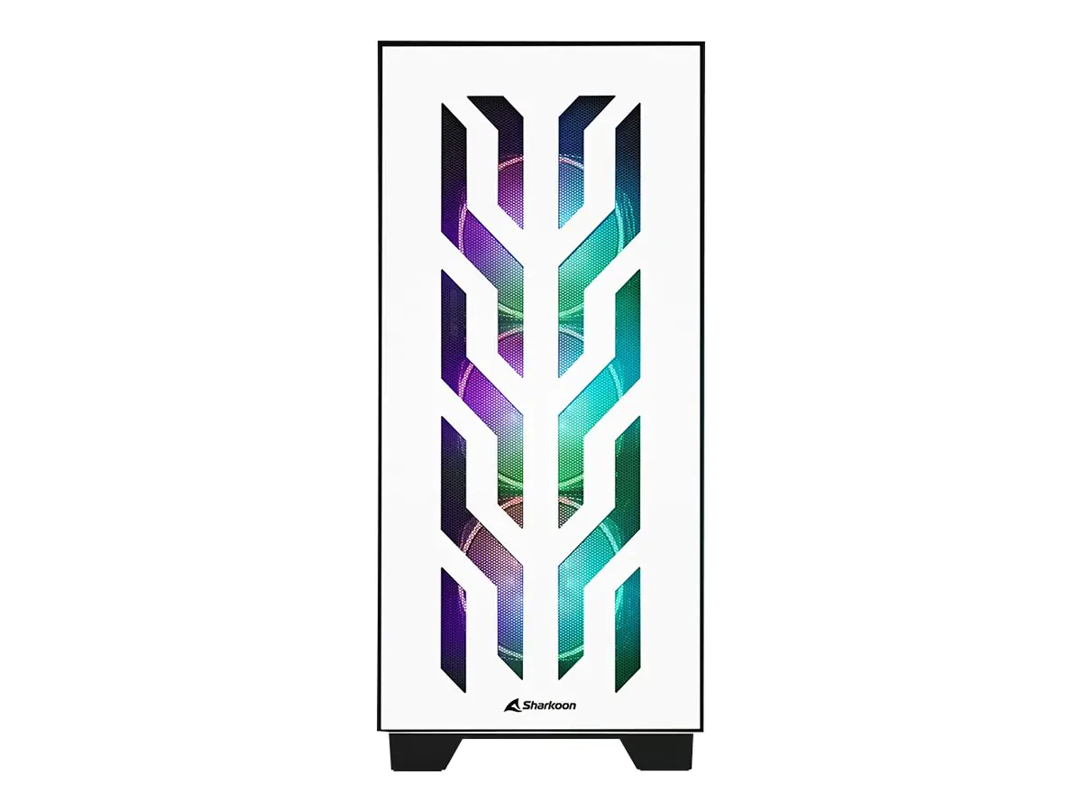 Sharkoon Elite Shark CA300T - - E-ATX / SSI EEB - Seitenteil mit Fenster (gehärtetes Glas) - keine Spannungsversorgung - weiß - USB/Audio