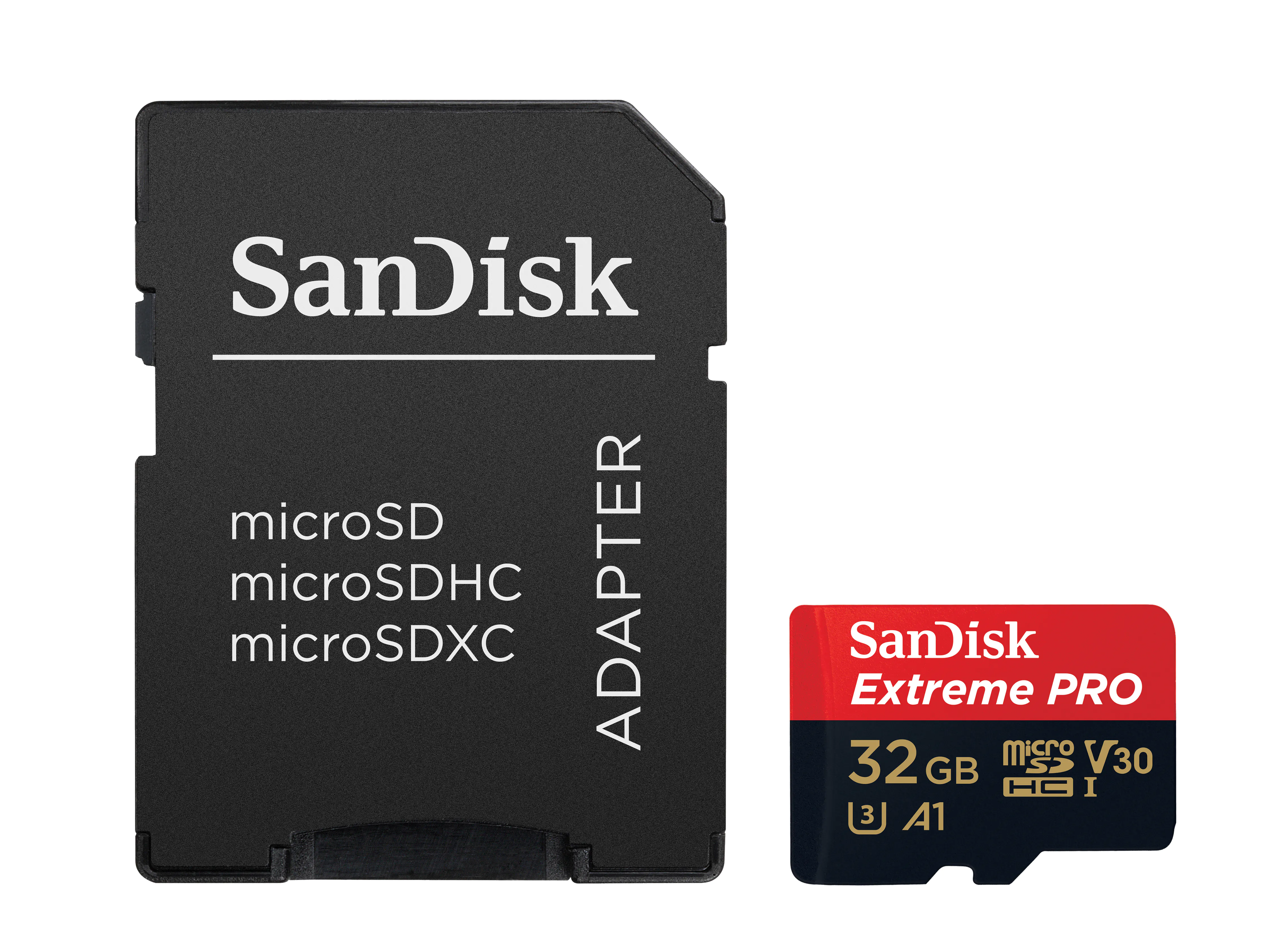 SanDisk Extreme Pro - Flash-Speicherkarte (microSDXC-an-SD-Adapter inbegriffen) - 32 GB - A1 / Video Class V30 / UHS-I U3 - 667x - microSDHC UHS-I SanDisk Extreme Pro - Flash-Speicherkarte (microSDXC-an-SD-Adapter inbegriffen) - 32 GB - A1 / Video Class V30 / UHS-I U3 - 667x - microSDHC UHS-I