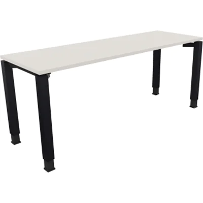 Schreibtisch Vierfuß Quadratrohr B1800xT600xH680-820 an/Weiß Schreibtisch Vierfuß Quadratrohr B1800xT600xH680-820 an/Weiß