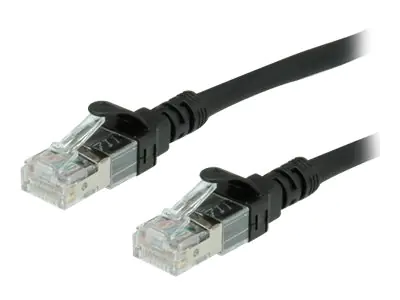 Roline - Patch-Kabel - RJ-45 (M) bis RJ-45 (M) - 5 m - UTP - CAT 6a - halogenfrei, geformt, verseilt - Schwarz Roline - Patch-Kabel - RJ-45 (M) bis RJ-45 (M) - 5 m - UTP - CAT 6a - halogenfrei, geformt, verseilt - Schwarz