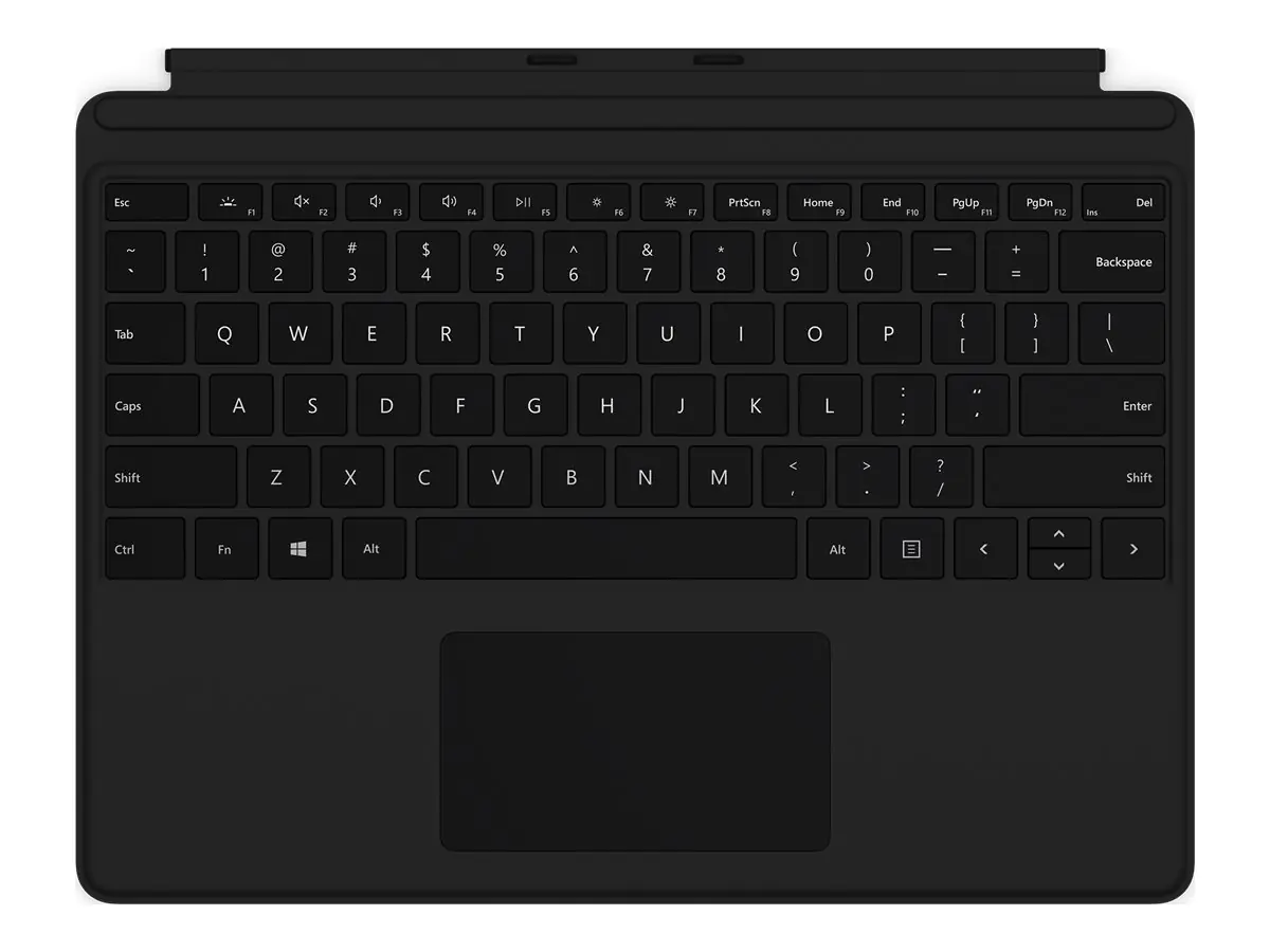Microsoft Surface Pro Keyboard - Tastatur - mit Trackpad - hinterleuchtet - Deutsch - Schwarz - kommerziell - für Surface Pro X