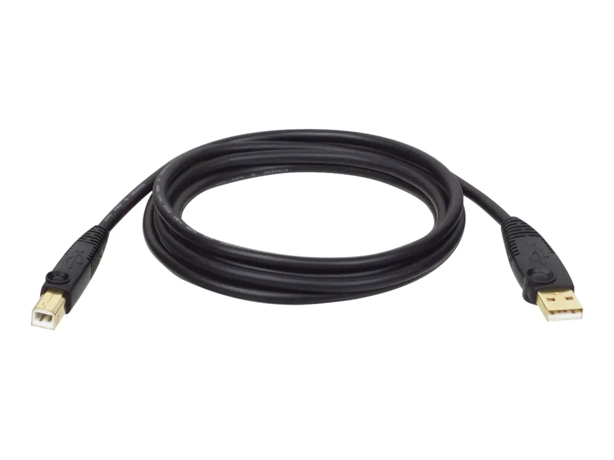 Eaton Tripp Lite Series USB 2.0 A to B Cable (M/M) - 10 ft. (3.05 m) - USB-Kabel - USB (M) zu USB Typ B (M) - USB 2.0 - 3 m - geformt - Schwarz