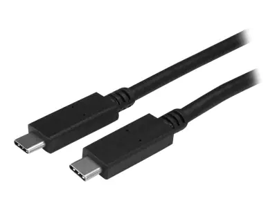 StarTech USB-C Kabel mit Power Delivery (5A) - St/St - 1m - USB 3.1 (10Gbit/s) - Zertifiziert - USB 3.1 Typ-C Kabel - USB 3.1 Gen 2 - USB-Kabel - USB-C (M) bis USB-C (M) - USB 3.1 - 5 A - 1 m - Schwarz - für P/N: HB31C2A2CB, HB31C3A1CME, HB31C3A1CS, HB31C