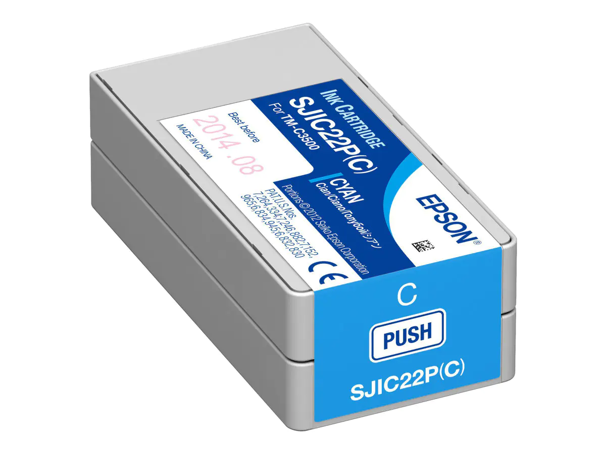 Epson SJIC22P(C) - Cyan - Original - Tintenpatrone - für TM C3500 Epson SJIC22P(C) - Cyan - Original - Tintenpatrone - für TM C3500