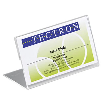 DURABLE Tischnamensschild 805519 100x52mm Acryl tr 10 St./Pack. DURABLE Tischnamensschild 805519 100x52mm Acryl tr 10 St./Pack.
