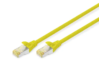 Digitus - Patch-Kabel - RJ-45 (M) zu RJ-45 (M) - 7 m - SFTP - CAT 6a - geschirmt, halogenfrei, ohne Haken - Gelb