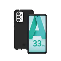 Mobilis SPECTRUM - Hintere Abdeckung für Mobiltelefon - widerstandsfähig - recycelt, antimikrobiell - Impacthane - solides Mattschwarz - für Samsung Galaxy A33 5G