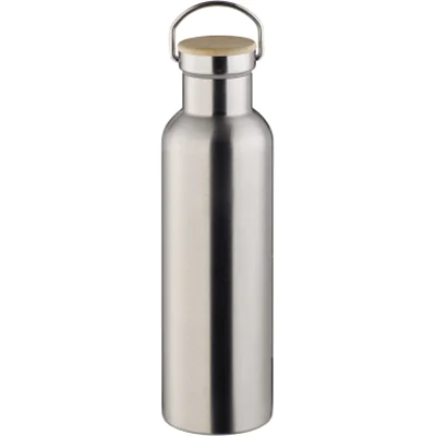 APS Trinkflasche 0,75l inkl. Ersatzdichtung Edelstahl 18/8/Holz edelstahl