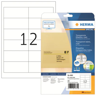 HERMA Etikett 4682 97x42,3mm 300 St./Pack. HERMA Etikett 4682 97x42,3mm 300 St./Pack.