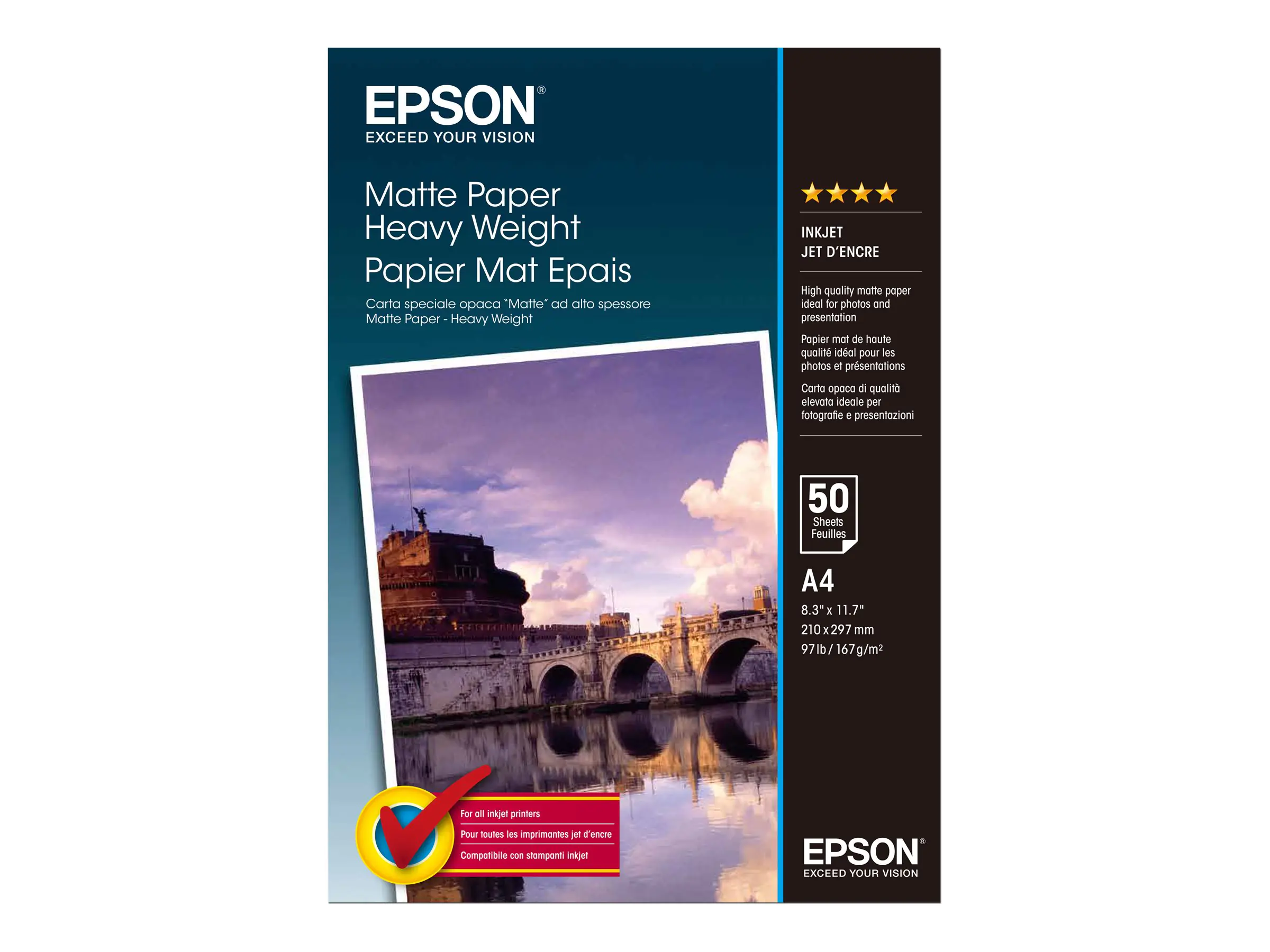 Epson Matt - A4 (210 x 297 mm) - 167 g/m² C13S041256