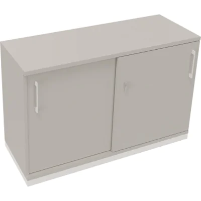 Schiebetürenschrank 2OH B1200xT442xH781mm ws/Lichtgrau Schiebetürenschrank 2OH B1200xT442xH781mm ws/Lichtgrau