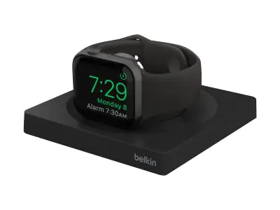 Belkin BoostCharge Pro - Kabelloses Ladegerät - Fast Charge - Schwarz - für Apple Watch