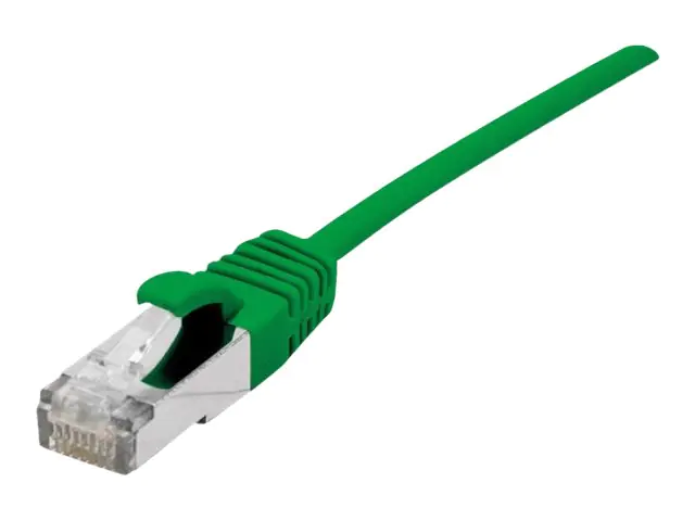 Dexlan - Patch-Kabel - RJ-45 (M) zu RJ-45 (M) - 5 m - 4.8 mm - SFTP - CAT 6a - halogenfrei, ohne Haken - grün