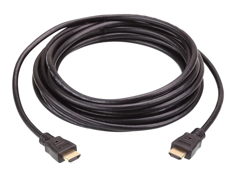 ATEN - Highspeed - HDMI-Kabel mit Ethernet - HDMI männlich zu HDMI männlich - 20 m - abgeschirmt - Schwarz - 4K Unterstützung - für ATEN VM5808; VanCryst VM0808, VM1600, VM3200, VM5404, VM6404, VM6809, VS0801, VS182, VS184
