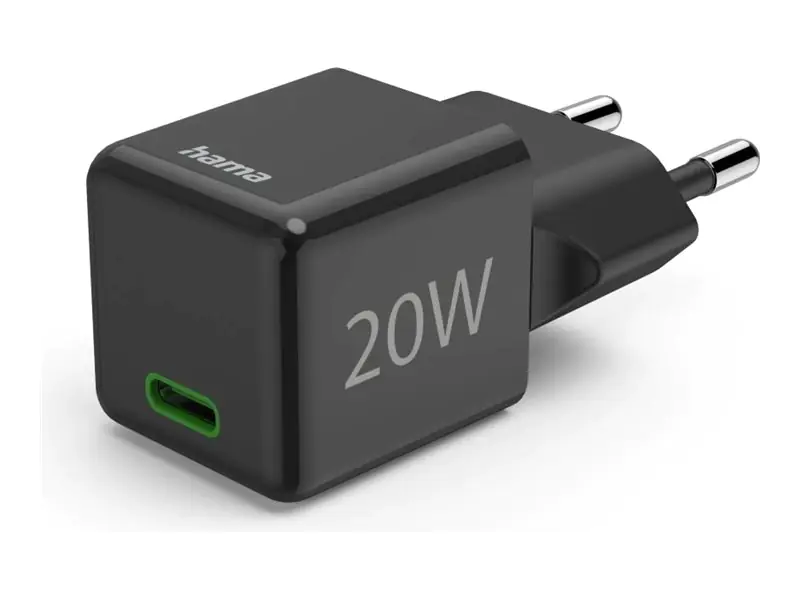 Hama Schnellladegeraet USB-C PD/Qualcomm Super-Mini-Charger 20 W