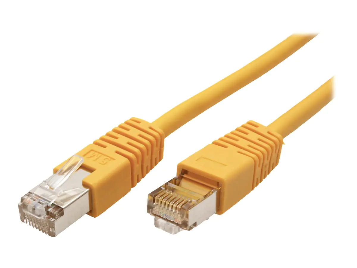 Roline - Patch-Kabel - RJ-45 (M) zu RJ-45 (M) - 50 cm - SF/UTP - CAT 5e - geformt - Gelb Roline - Patch-Kabel - RJ-45 (M) zu RJ-45 (M) - 50 cm - SF/UTP - CAT 5e - geformt - Gelb