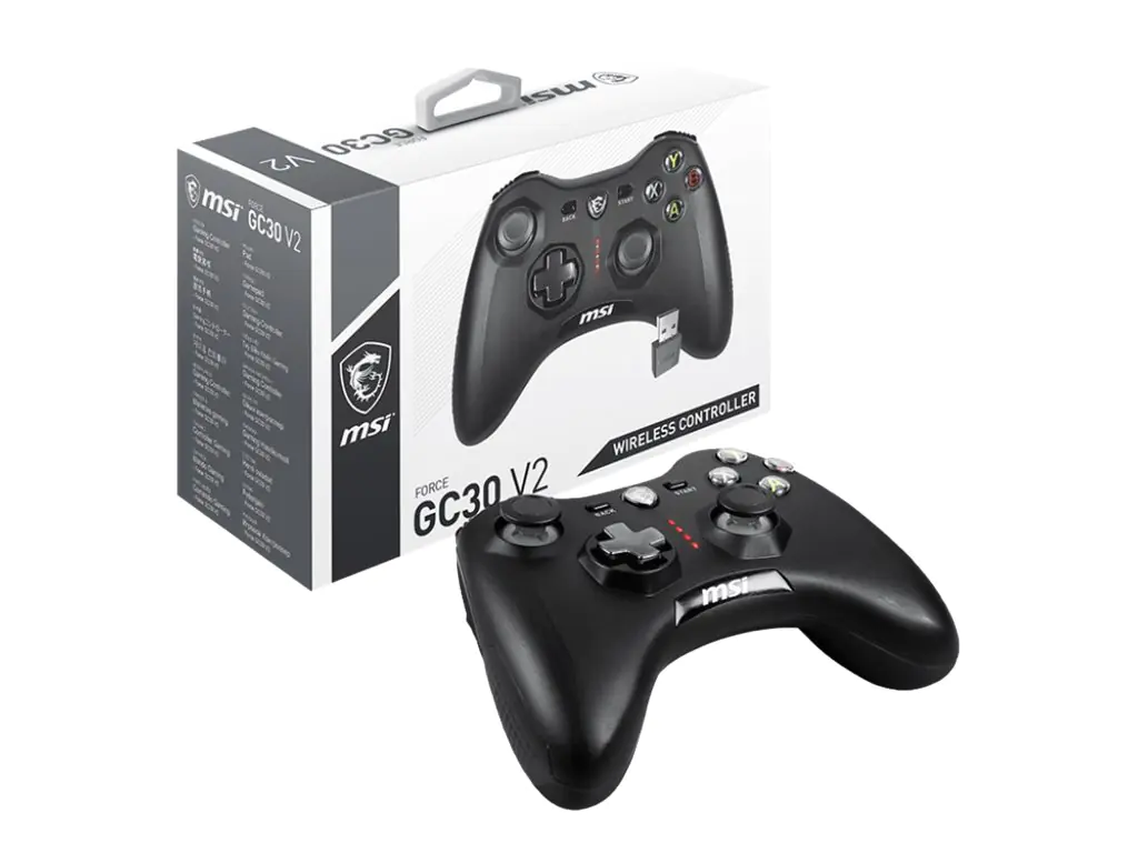 MSI Force GC30 V2 - Game Pad - kabellos, kabelgebunden - für PC, Android